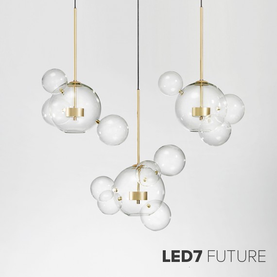 Giopato & Coombes - Bolle Linear Chandelier 14 Bubbles